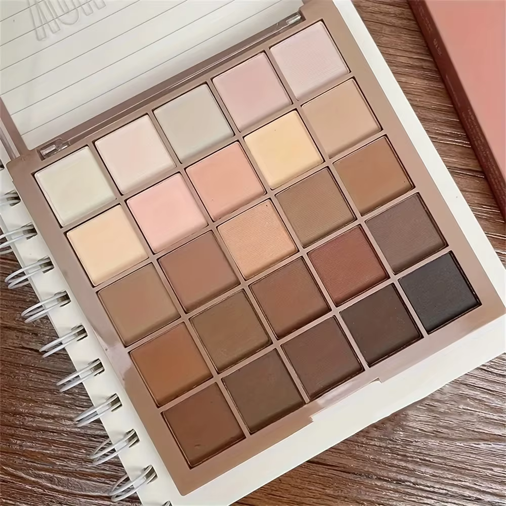 Palette de fards à paupières 25 couleurs - Tons neutres gris et bruns