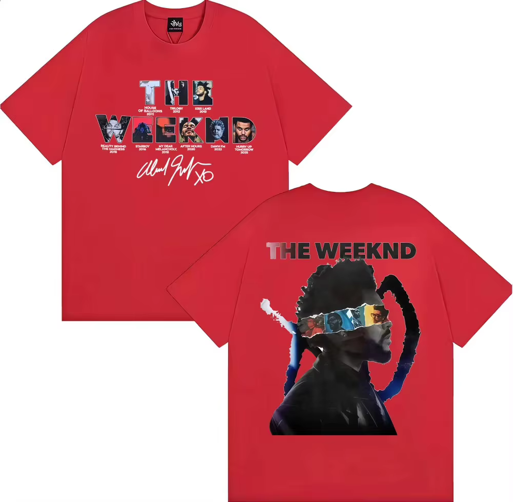 T-shirts The Weeknd After Hours Til Dawn European Tour 2026 pour hommes et femmes