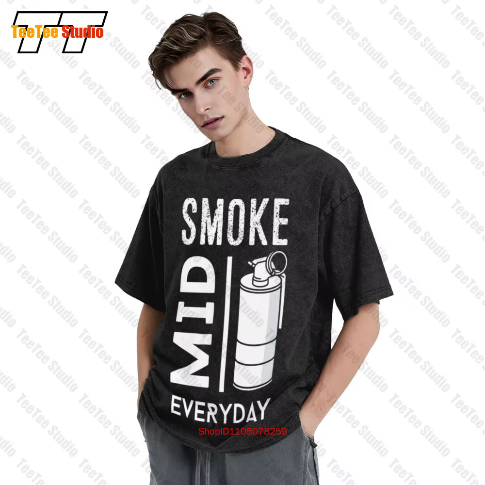 Cs Go Gaming Smoke Mid Everyday Counter Strike T-Shirt surdimensionné Vintage OG9O