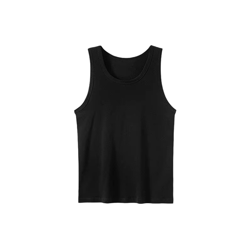T-shirt à épaules fines pour hommes, 1/3 pièce, pour toutes les saisons, style jeune, couleur unie, sportif et confortable, adapté à la tenue à la maison
