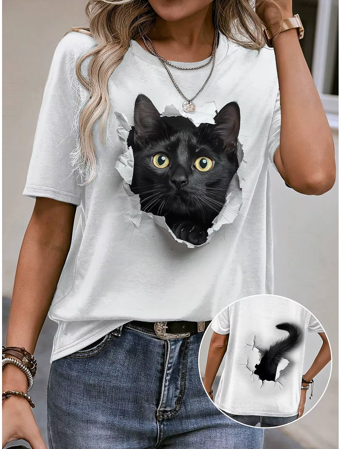 T-shirts mignons avec chatons