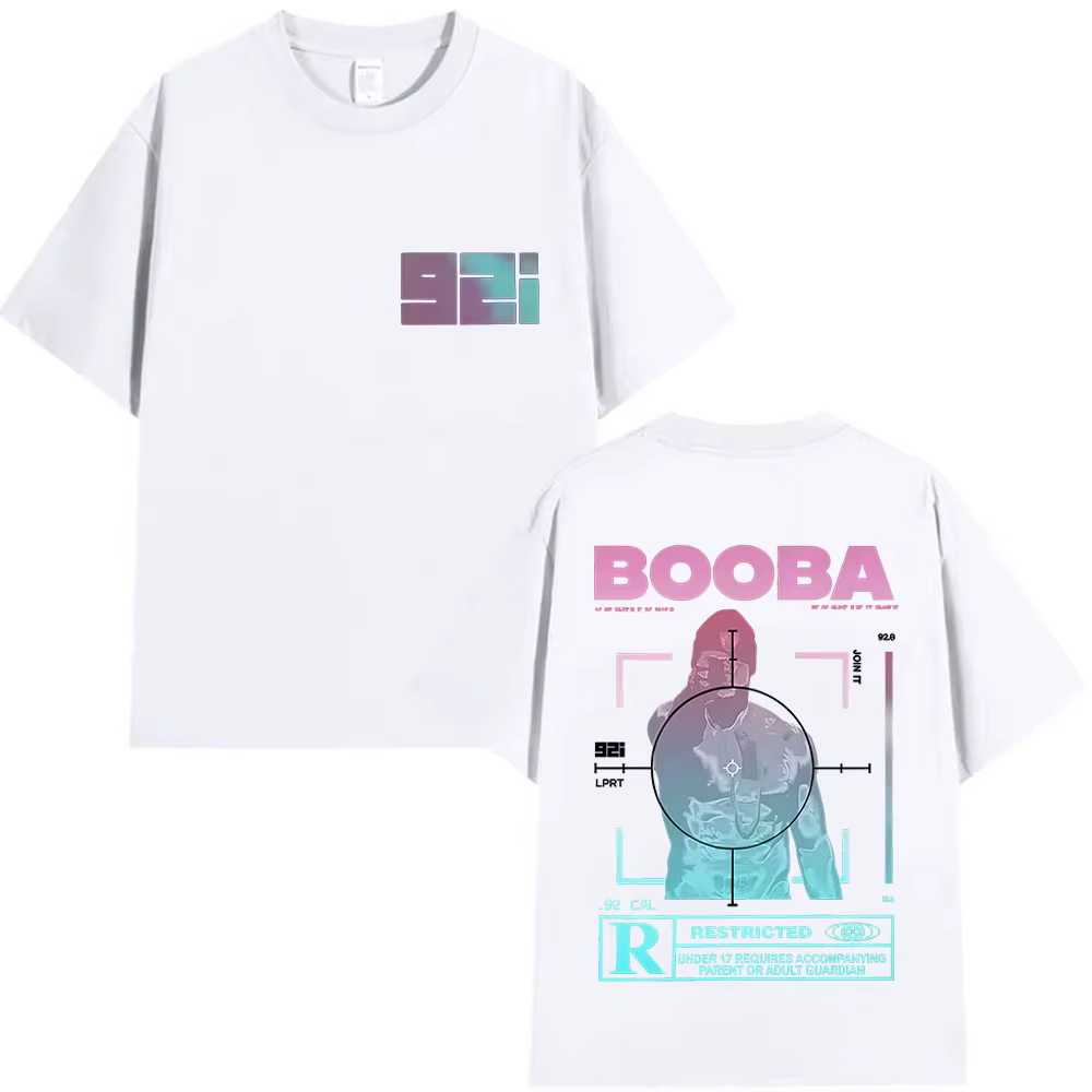 Rappeur BOOBA B2O Tour 2025 t-shirts graphiques hommes Hip Hop gothique à manches courtes T-shirt rétro haute qualité