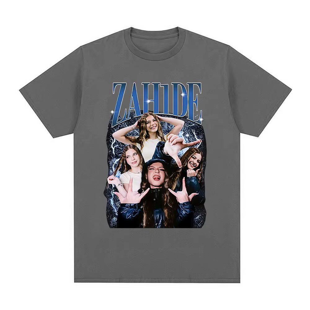 Zahide Merch T-shirt imprimé graphique hommes femmes mode Hip Hop T-shirts coton décontracté surdimensionné à manches