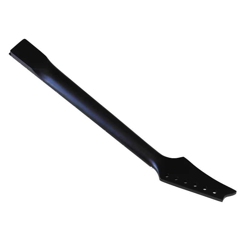 Manche de guitare électrique en érable canadien 6 cordes, tête noire, 24 frettes, points de position rouges pour guitare électrique