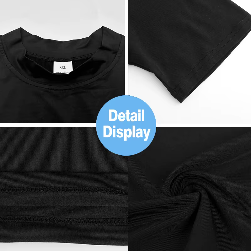 T-shirts à col roulé à manches courtes pour hommes