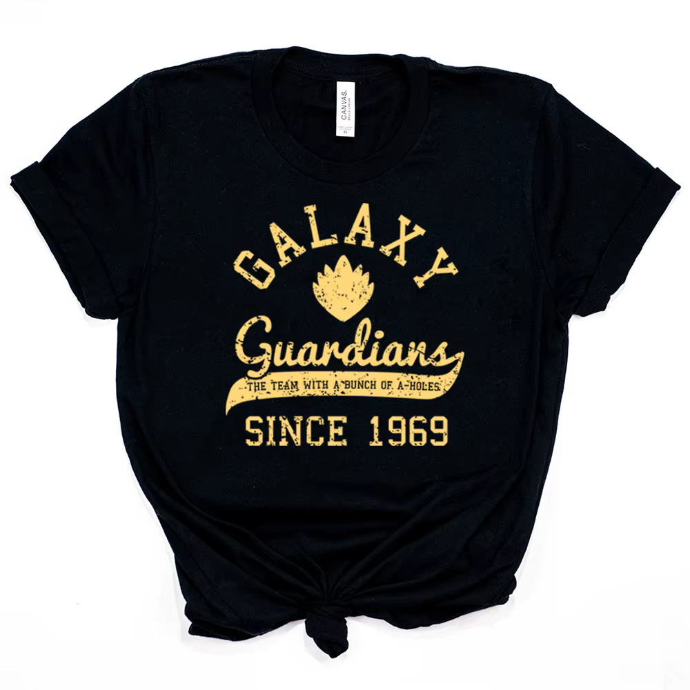 T-shirt unisexe Galaxy Guardians Since 1969, logo graphique des gardiens, chemise à manches courtes pour hommes et femmes, haut de film Smile Hero, cadeau GérGift