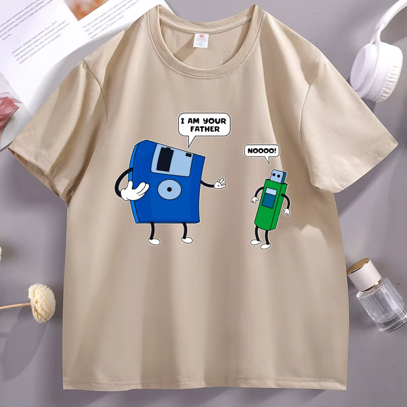 T-shirt Meme « Je suis ton père » Humour technologique amusant Disquette USB T-shirt Informatique pour hommes femmes Vêtements Père et fils