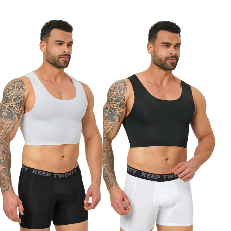 Gilet court façonnant sans couture pour hommes