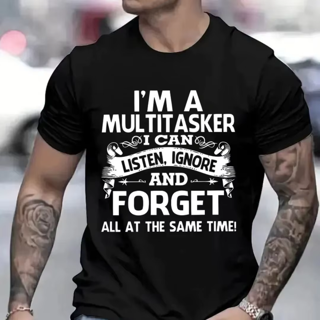 Nouveau T-shirt humoristique 2026 « I'M A MULTITASKER » pour hommes et femmes – T-shirts vintage fantaisie