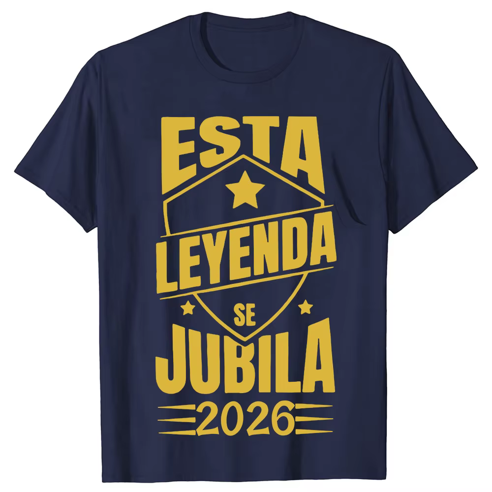 T-shirt Rétro « The Man Be Retired 2026 » – Cadeau pour Papa à la retraite – Vêtements pour Hommes 100% Coton Doux – T-shirts Décontractés Unisexe – Taille EU