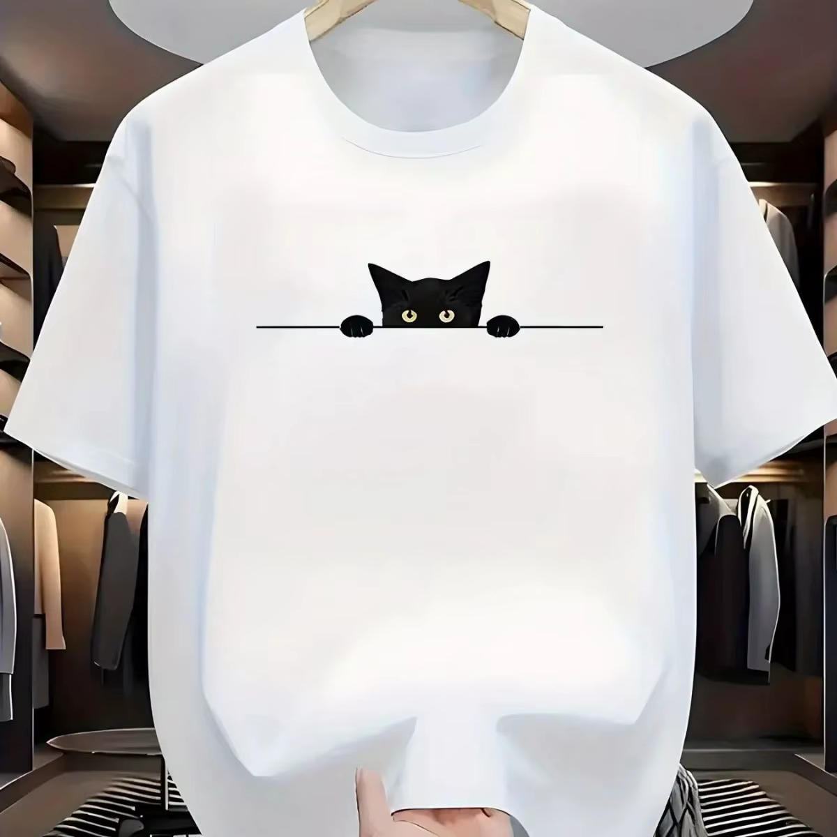T-shirt à col rond pour hommes