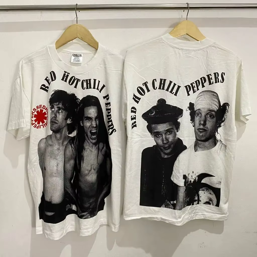 T-shirt imprimé Red Hot Chili Perppers pour hommes et femmes
