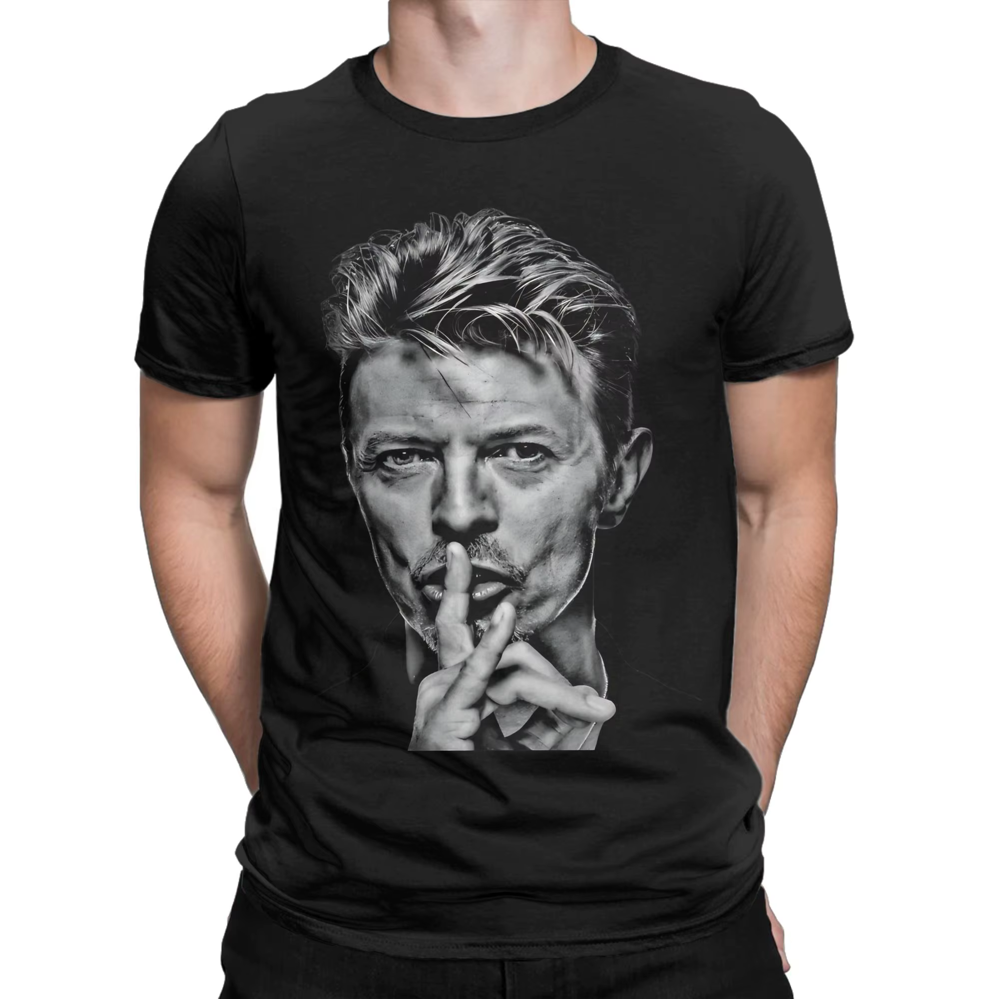 Davids Bowies T-shirt en coton pour hommes