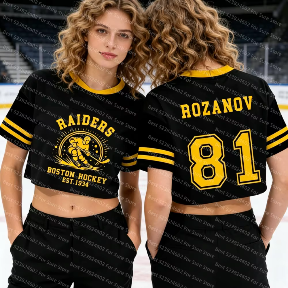 Maillot de football court chauffant pour femme ROZANOV & HOLLANDER – T-shirt sexy à manches courtes pour femme