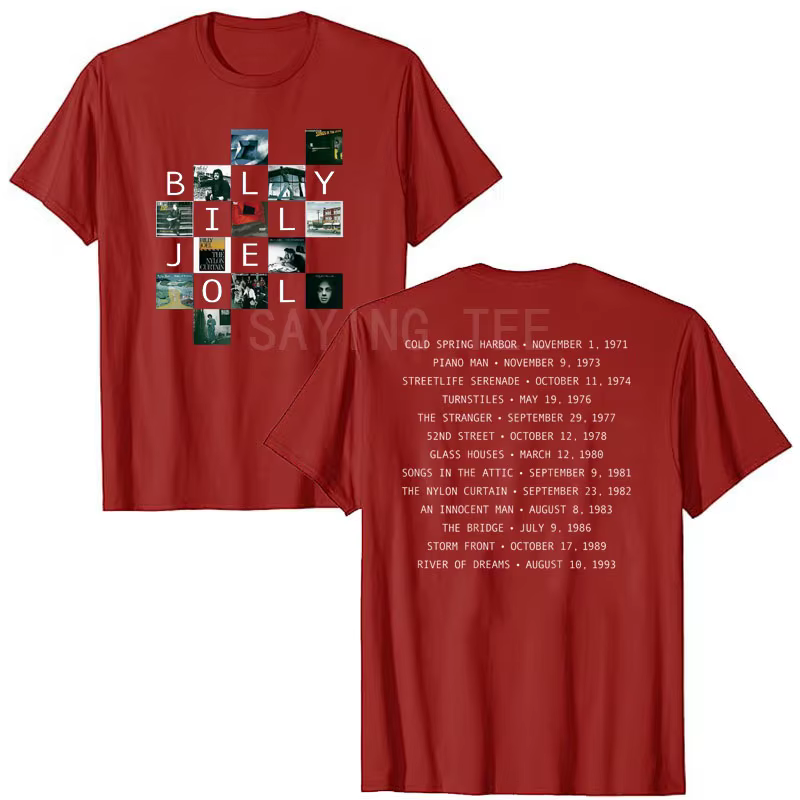 Billy Joel - MSG Subway T-Shirt Albums ensemble liste