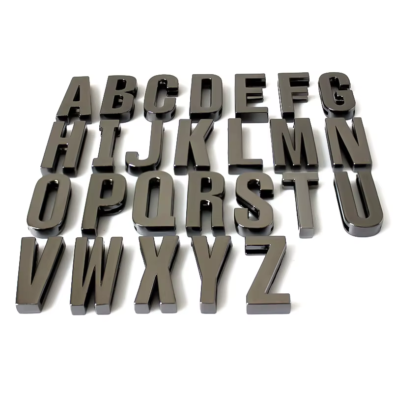 10 breloques coulissantes alphabet anglais