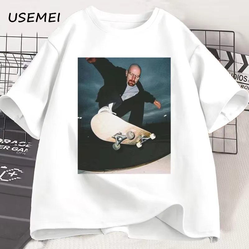 Breaking Bad Heisenberg T-shirts homme Walter blanc années 90 Skate T-Shirt femme