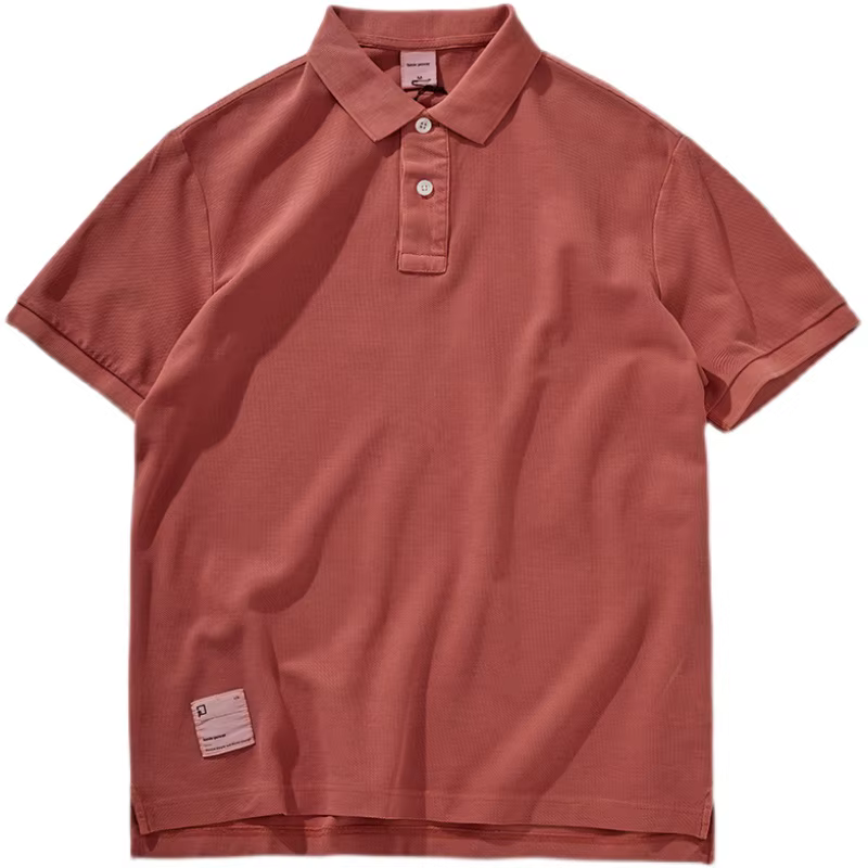 Polo en pur coton polyvalent à la mode avec col, parfait pour l'été