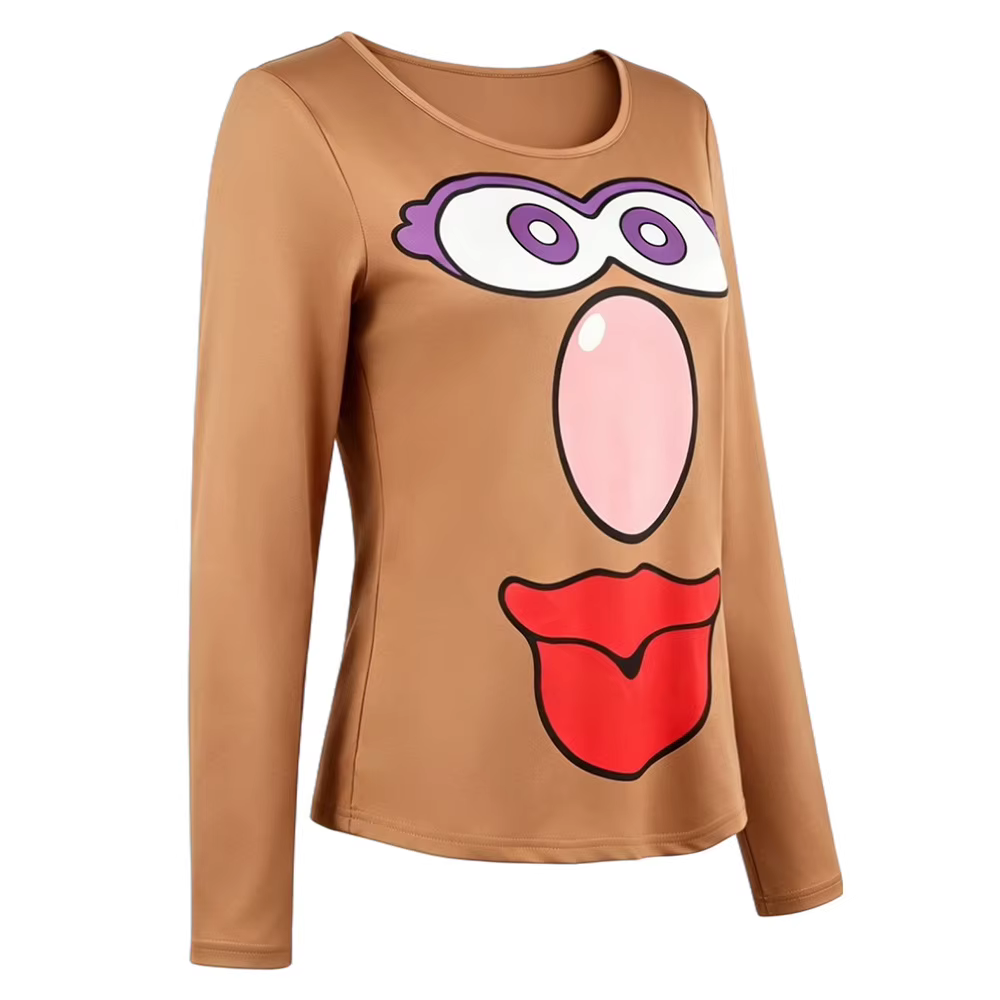 T-shirts de cosplay pour couple sur le thème des films d'animation avec imprimés de visages de dessins animés
