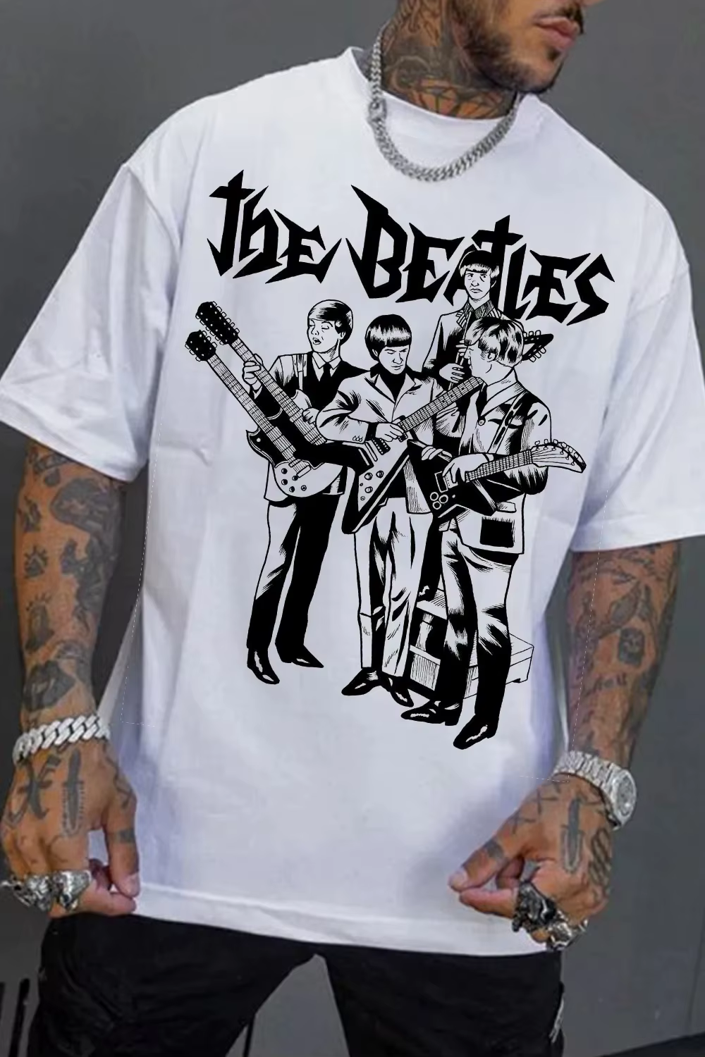 T-shirt The Beatles pour hommes et femmes
