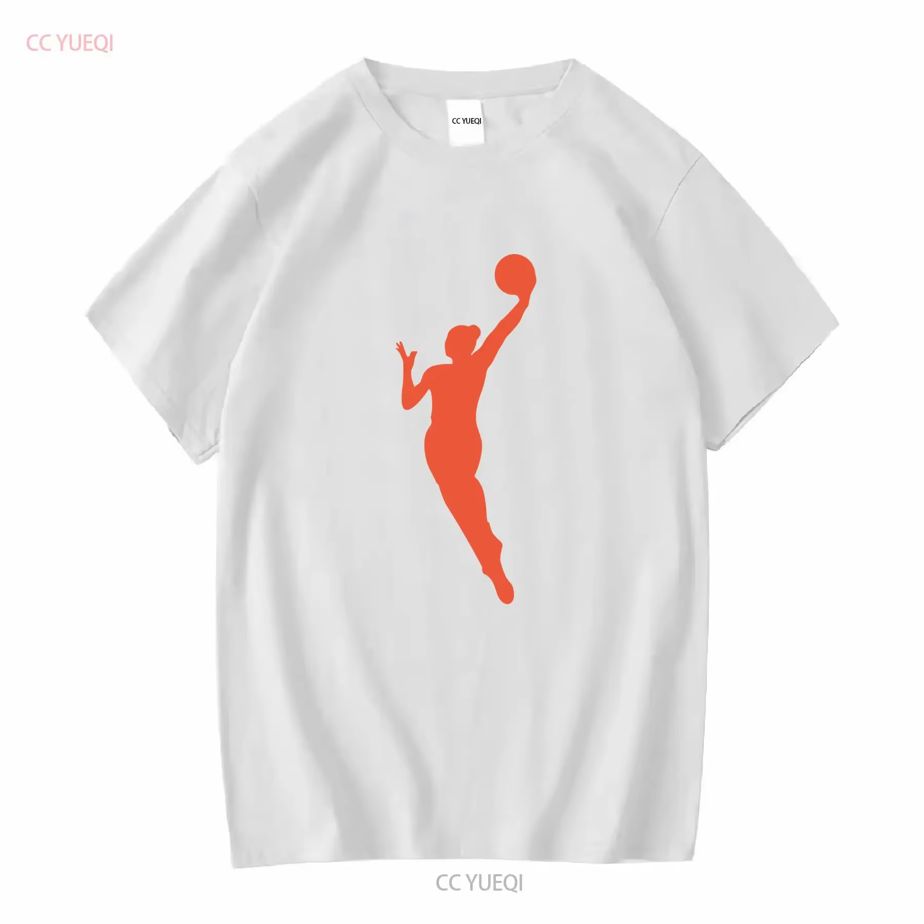 T-shirt en coton épais WNBA joueur orange seulement vintage lavé légèrement doux vêtements de créateur de mode homme unisexe polyvalent