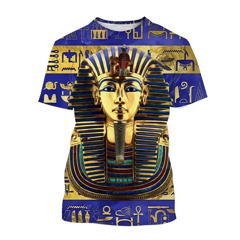 Été ancien pharaon égyptien graphique impression 3D T-Shirts hommes femmes t-shirt décontracté à manches courtes