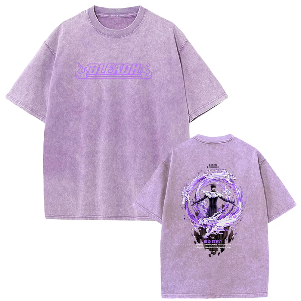BLEACH Aizen Sousuke T-shirt graphique pour hommes femmes vêtements Vintage lavé surdimensionné