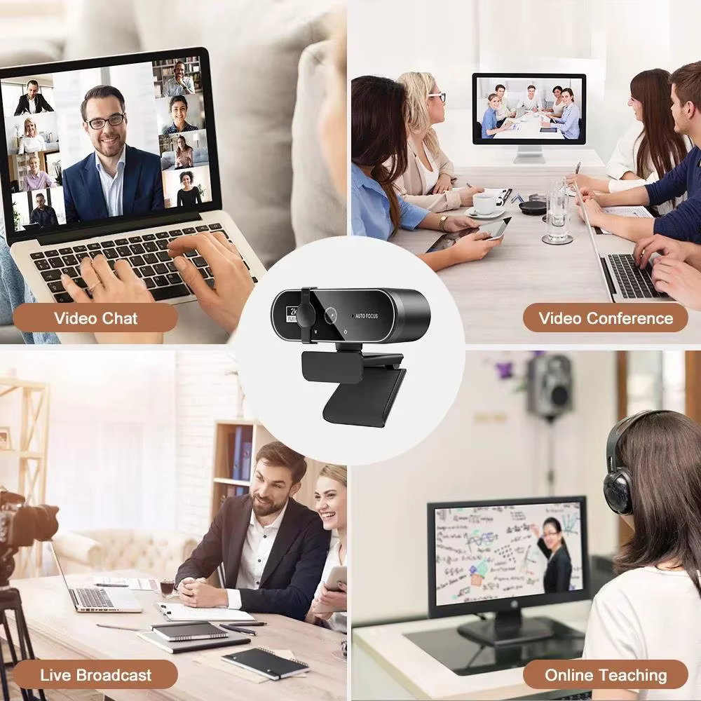 Webcams 4K USB caméra Web avec Microphone Autofocus 2K