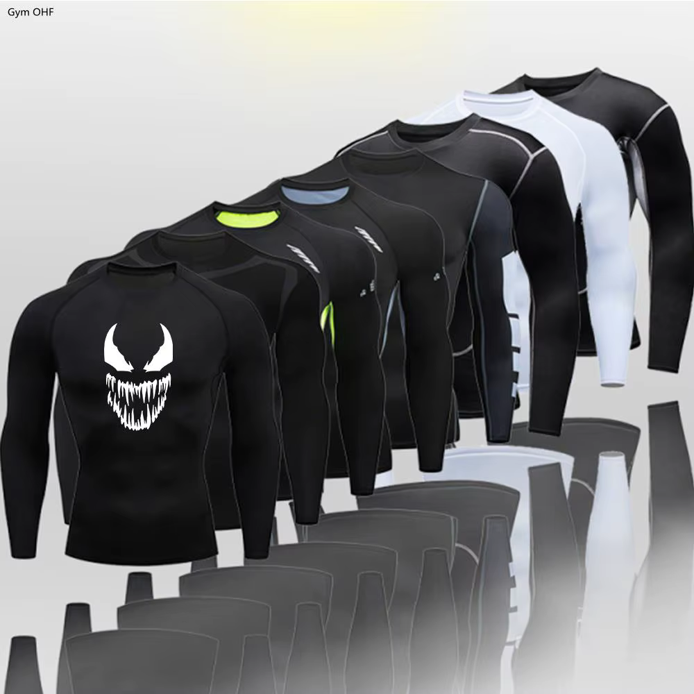 T-shirt de compression de course pour homme