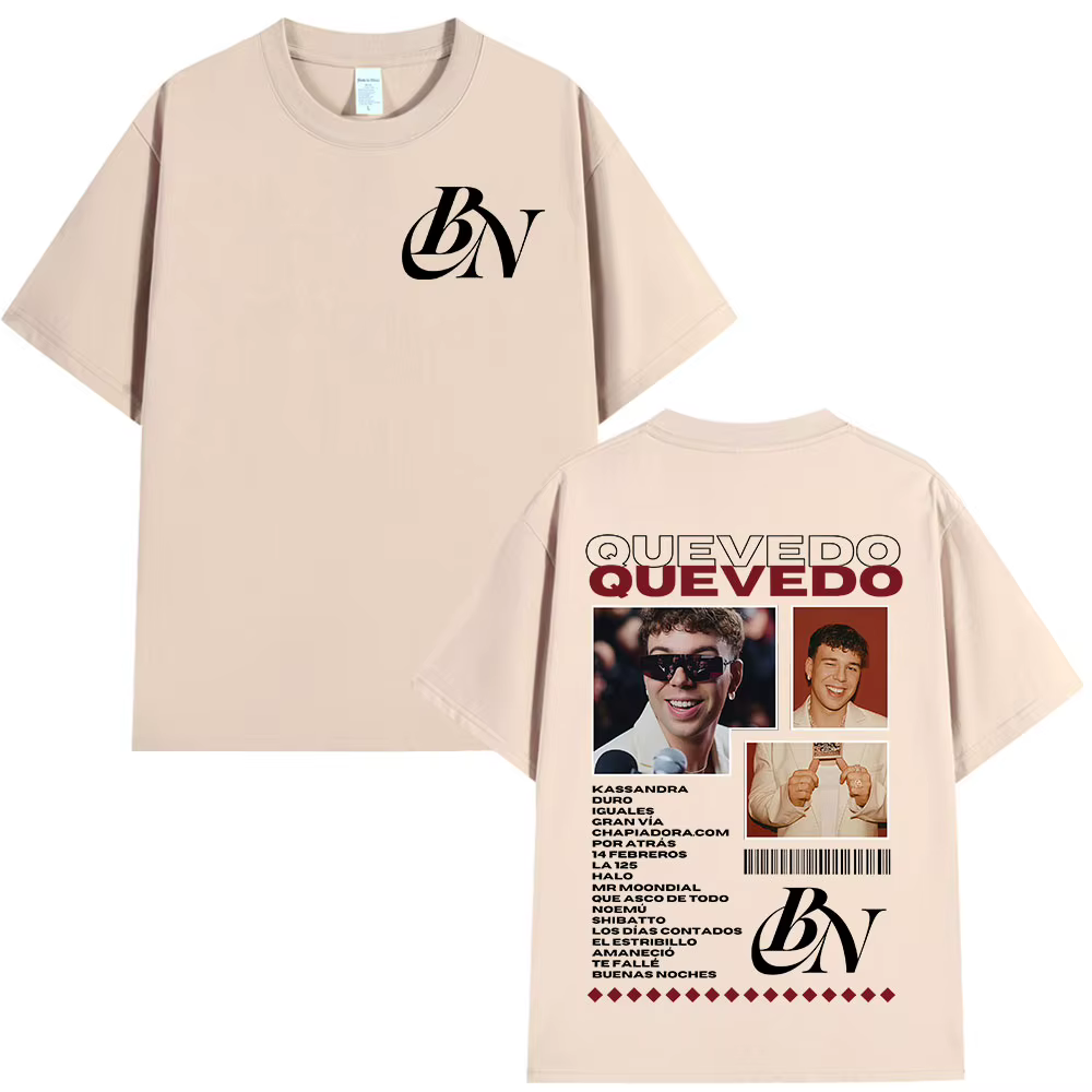 Rappeur Quevedo Buenas Noches T-shirts hommes femmes haute qualité mode