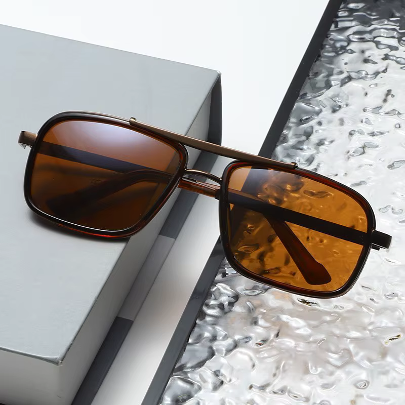 1/2/3 pièces nouveau Style élégant rétro voiture lunettes de soleil épaissi Double faisceau Punk hommes