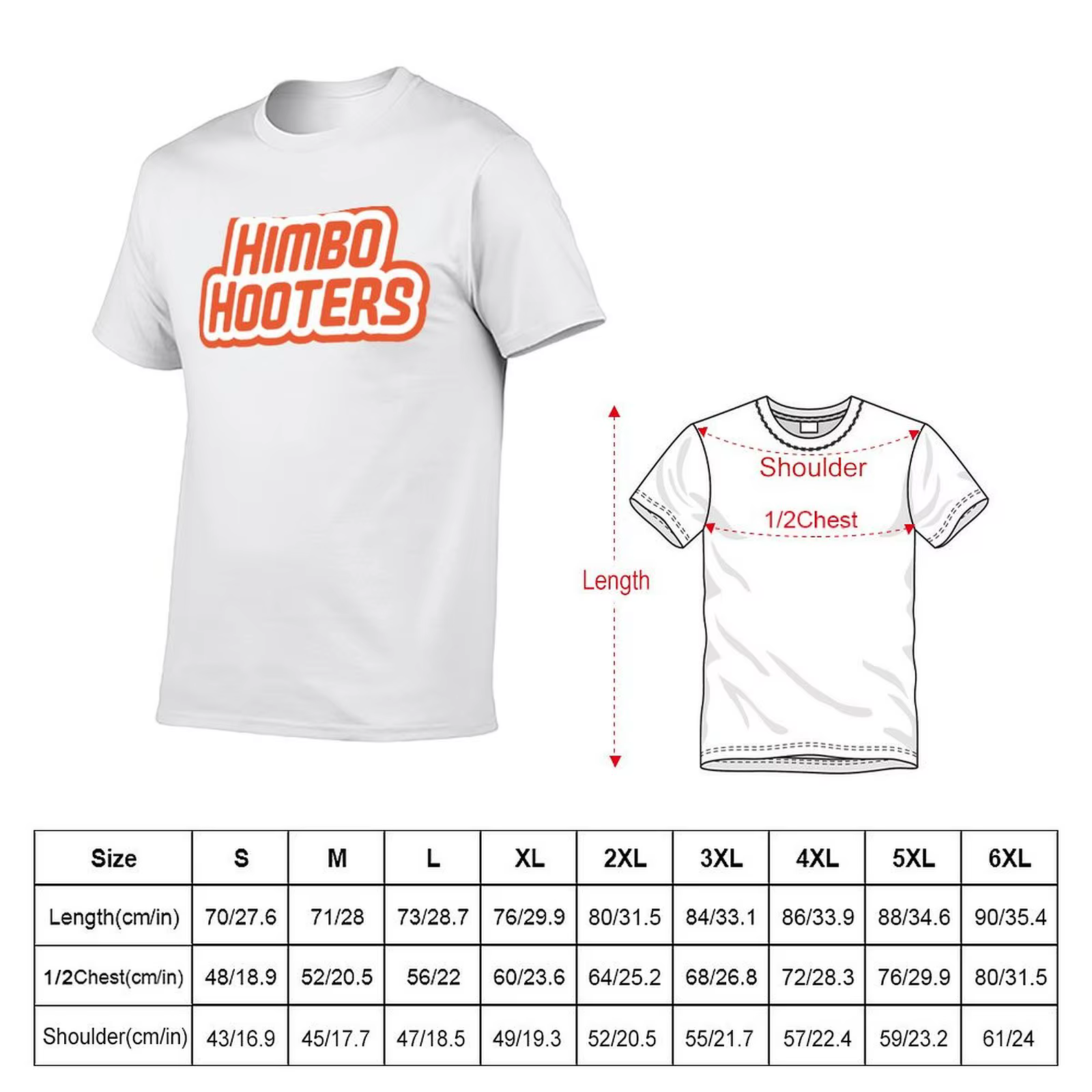 T-shirt Himbo Hooters (Orange) personnalisé