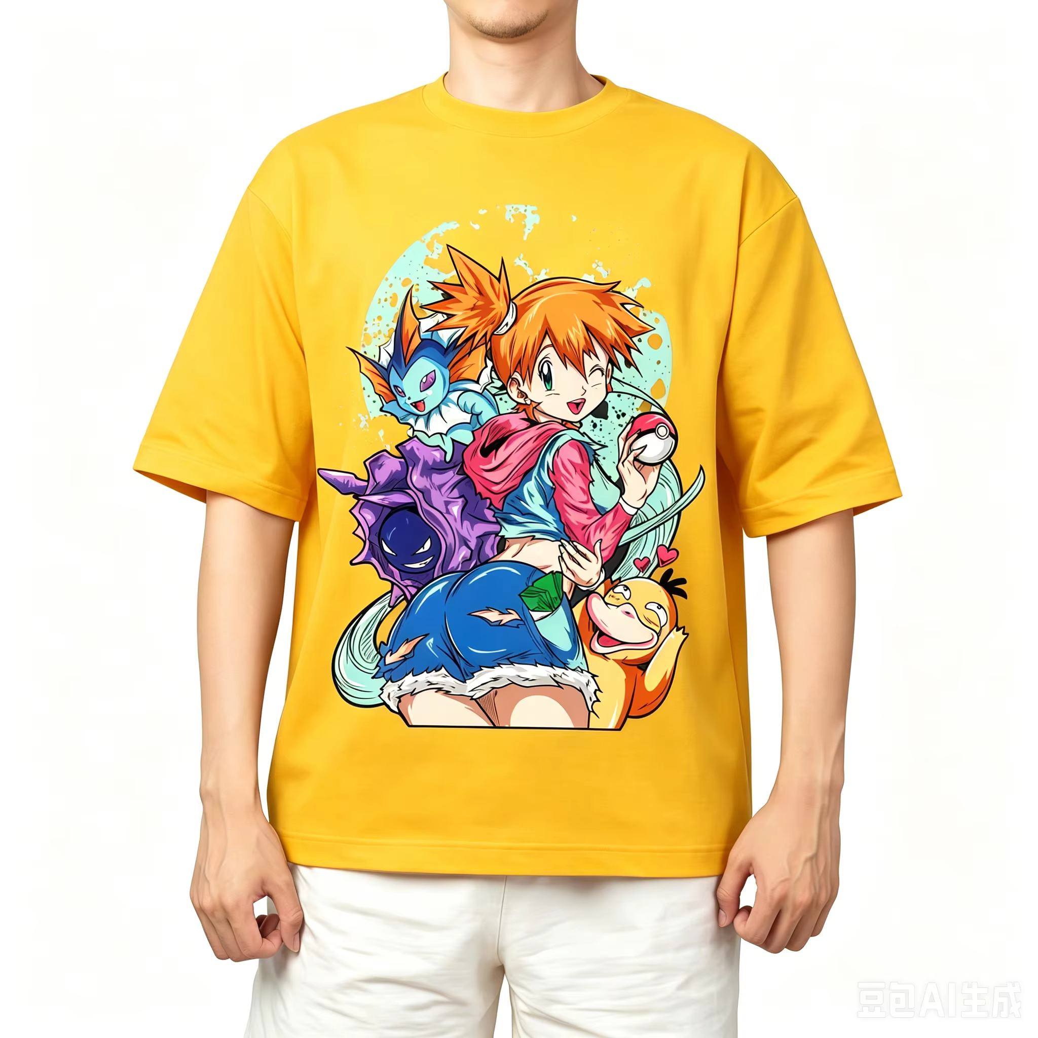 T-shirt en coton Pokémon 2026 pour adultes et enfants