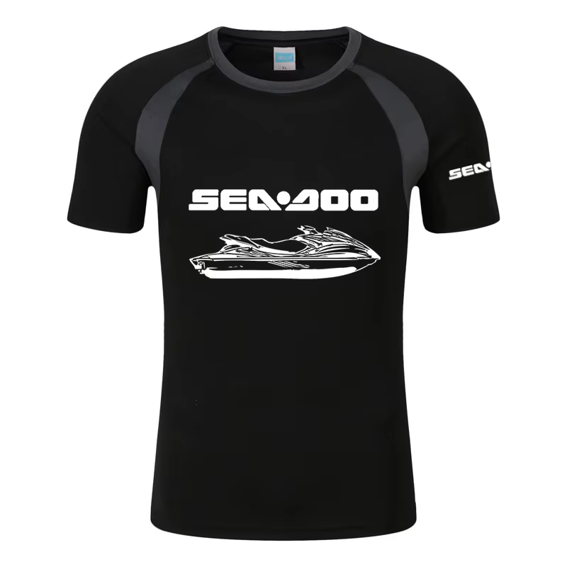 Sea Doo Seadoo Moto hommes nouveau imprimé à la mode été T-shirt coton Raglan à manches courtes col rond haut vêtements