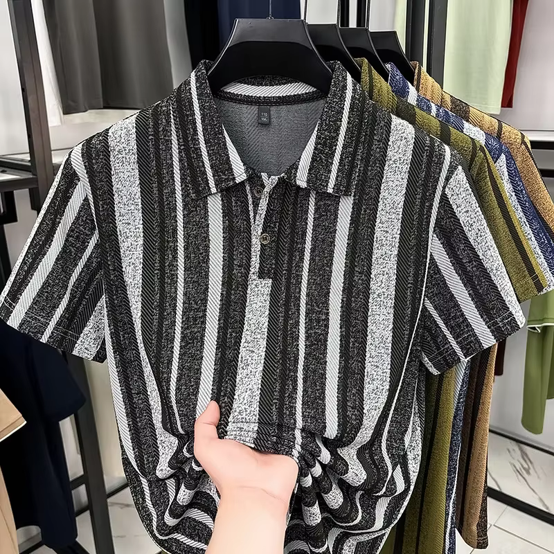 Polo à rayures pour homme