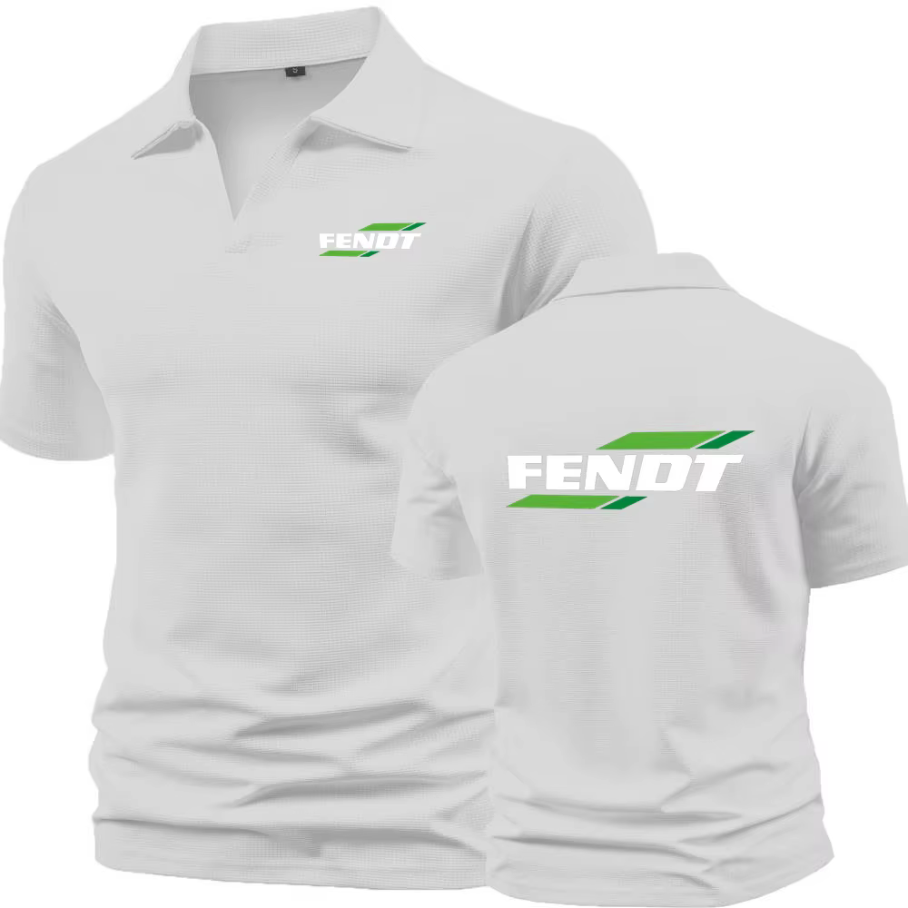 Nouveau Polo tracteur FENDT hommes t-shirt revers Henley chemises course sport entraînement à manches courtes pull t-shirts classique POLOS Jersey