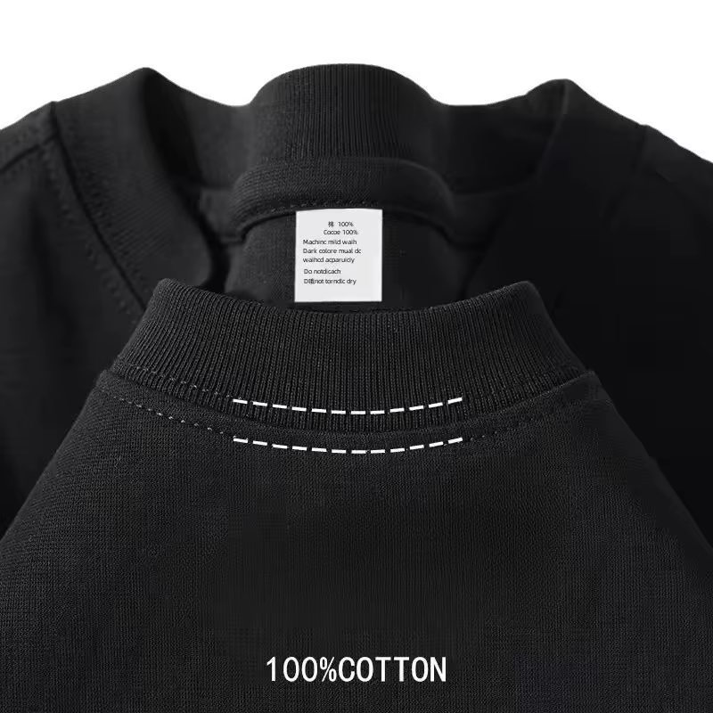 100% coton GSM 250G hommes t-shirts été poids lourd couleur unie col rond manches courtes Tops basiques hommes t-shirt