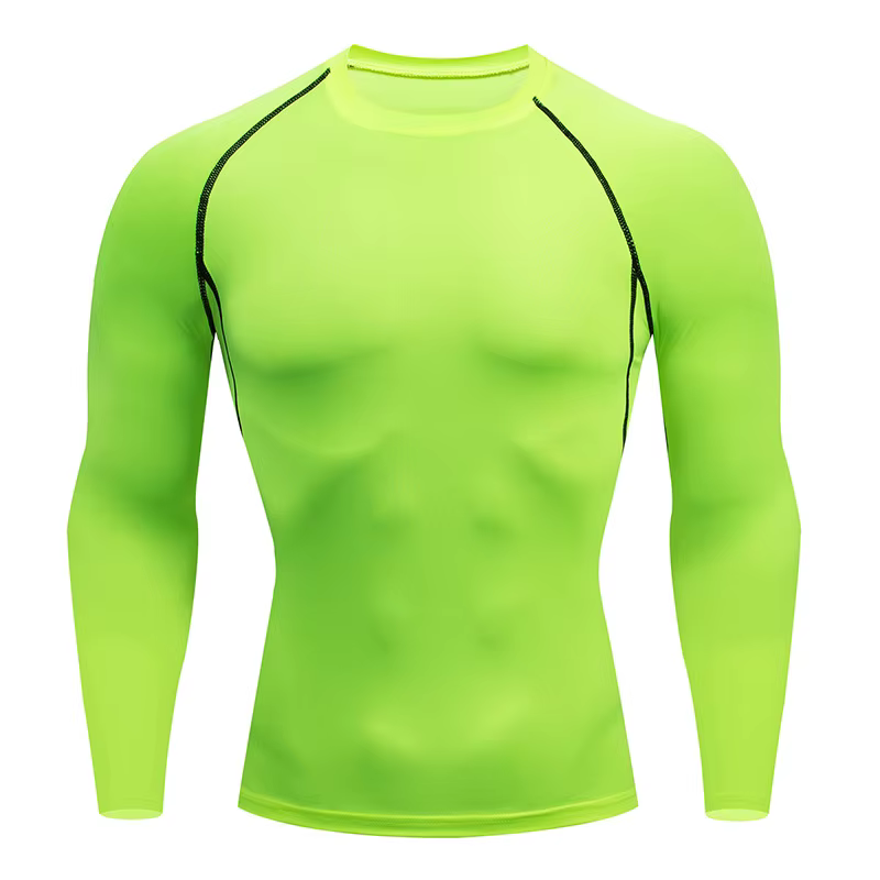 T-shirt fitness à manches longues pour hommes