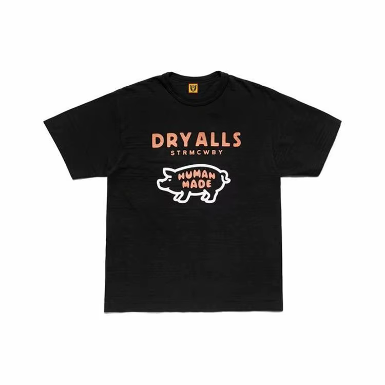 T-shirt à manches courtes avec logo en lettres et imprimé cochon