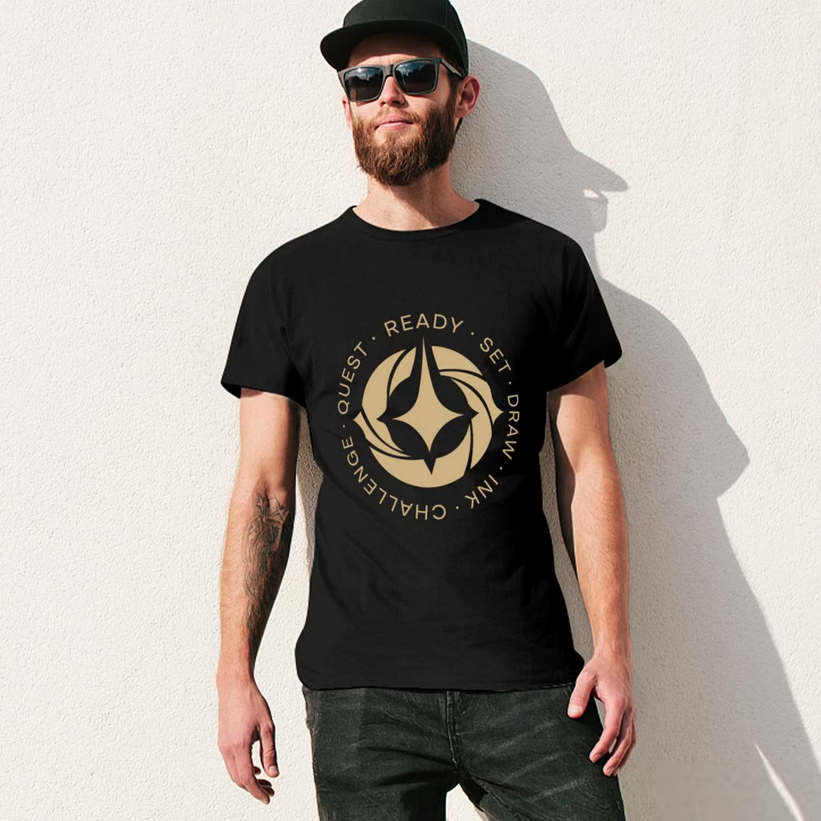 T-shirt avec logo Lorcana, résistant à la sueur, pour l'entraînement
