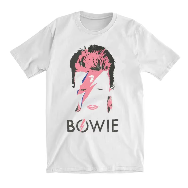 T-shirt imprimé David Bowie pour hommes et femmes
