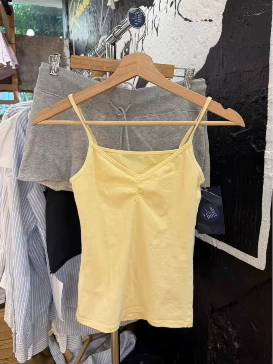 Débardeur noir pliable jaune pour femmes