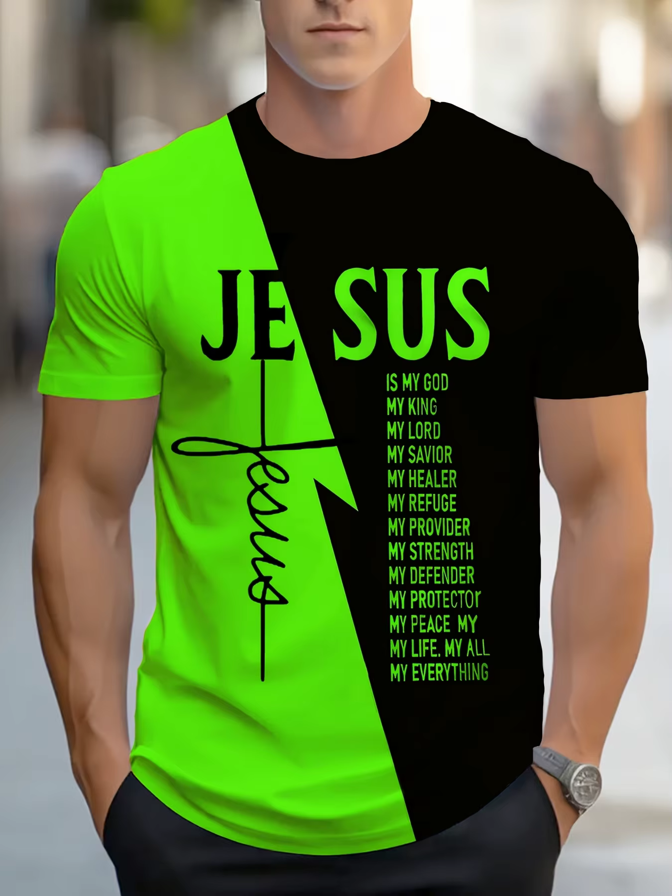 T-shirt col rond pour hommes