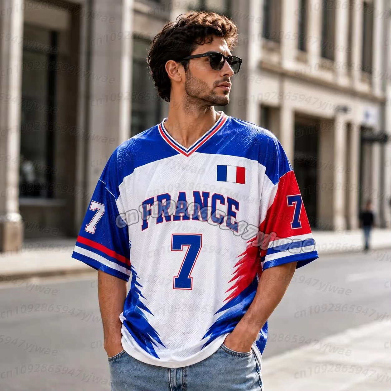 Maillot de football Y2K 2026 Mbappé 10 imprimé drapeau français