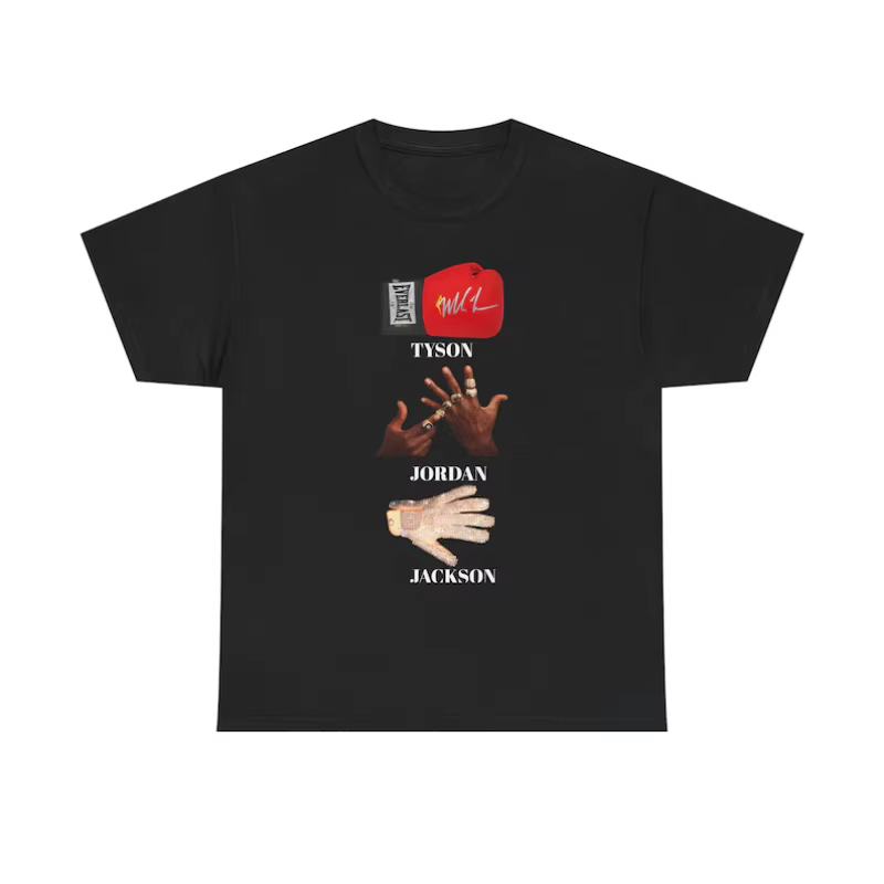 T-shirt décontracté surdimensionné en pur coton avec motif iconique des mains de Tyson Jordan Jackson