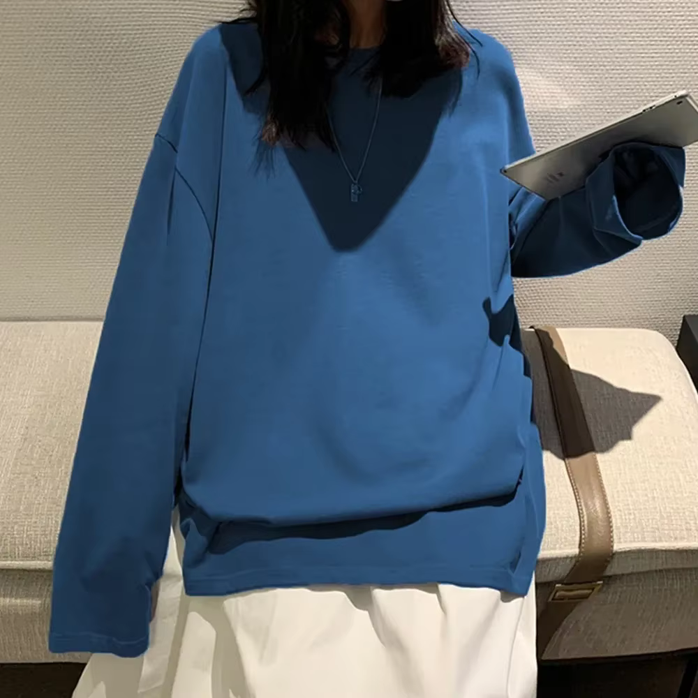 T-Shirt à manches longues en coton pour femmes