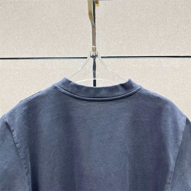 T-shirt pour femme, nouveau pull à col rond brodé de dentelle pour l'été 2026