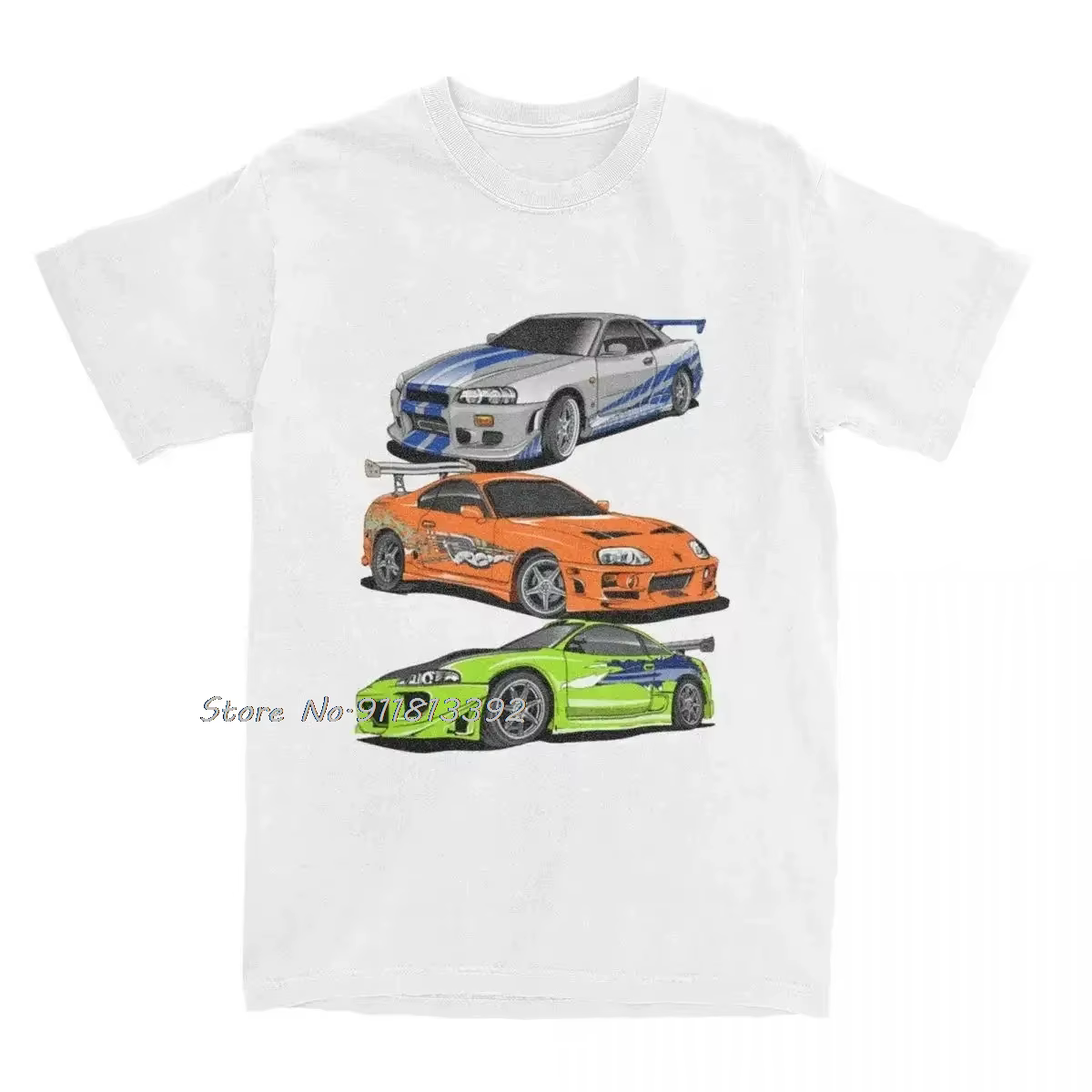 Fast and Furious-T-Shirt à Manches Courtes en Coton pour Homme