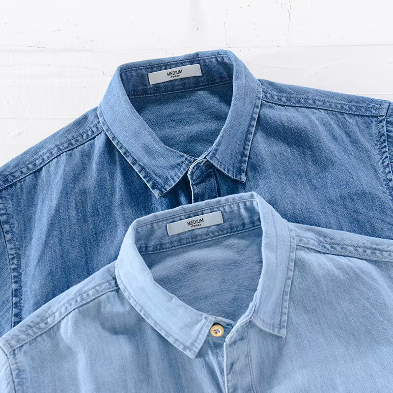 Chemise en denim pour hommes
