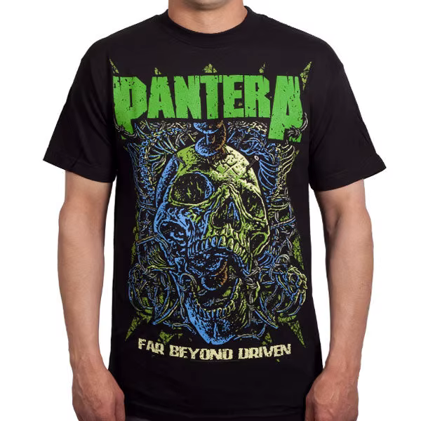 T-shirt Pantera Collage Band 100% coton